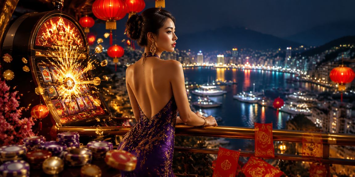 Đèn lồng Nha Trang lung linh về đêm – người chơi slots jackpot trên điện thoại trong không gian thư giãn